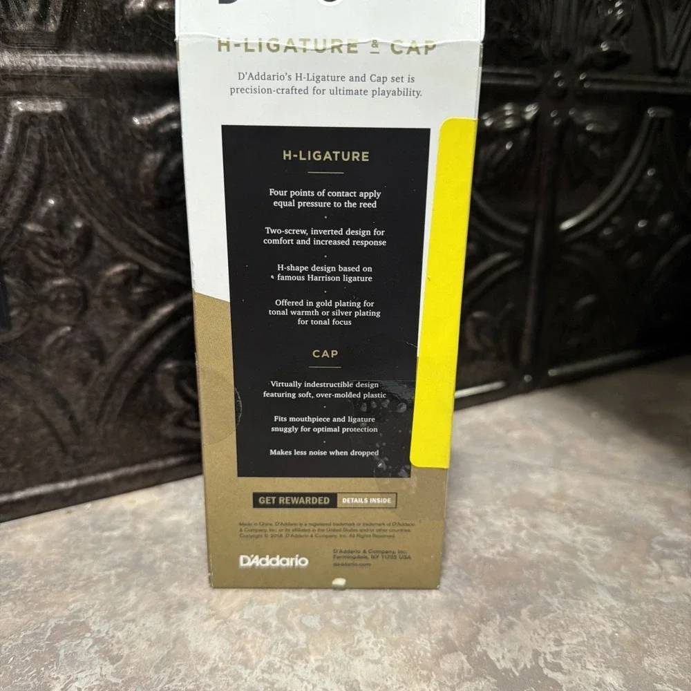 D'Addario H-Ligature & Cap Alto Sax Gold-plated